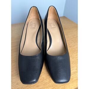 Naturalizer Karina Pumps Women's sz 9.5 Black Leather Square Toe Dress Comfort